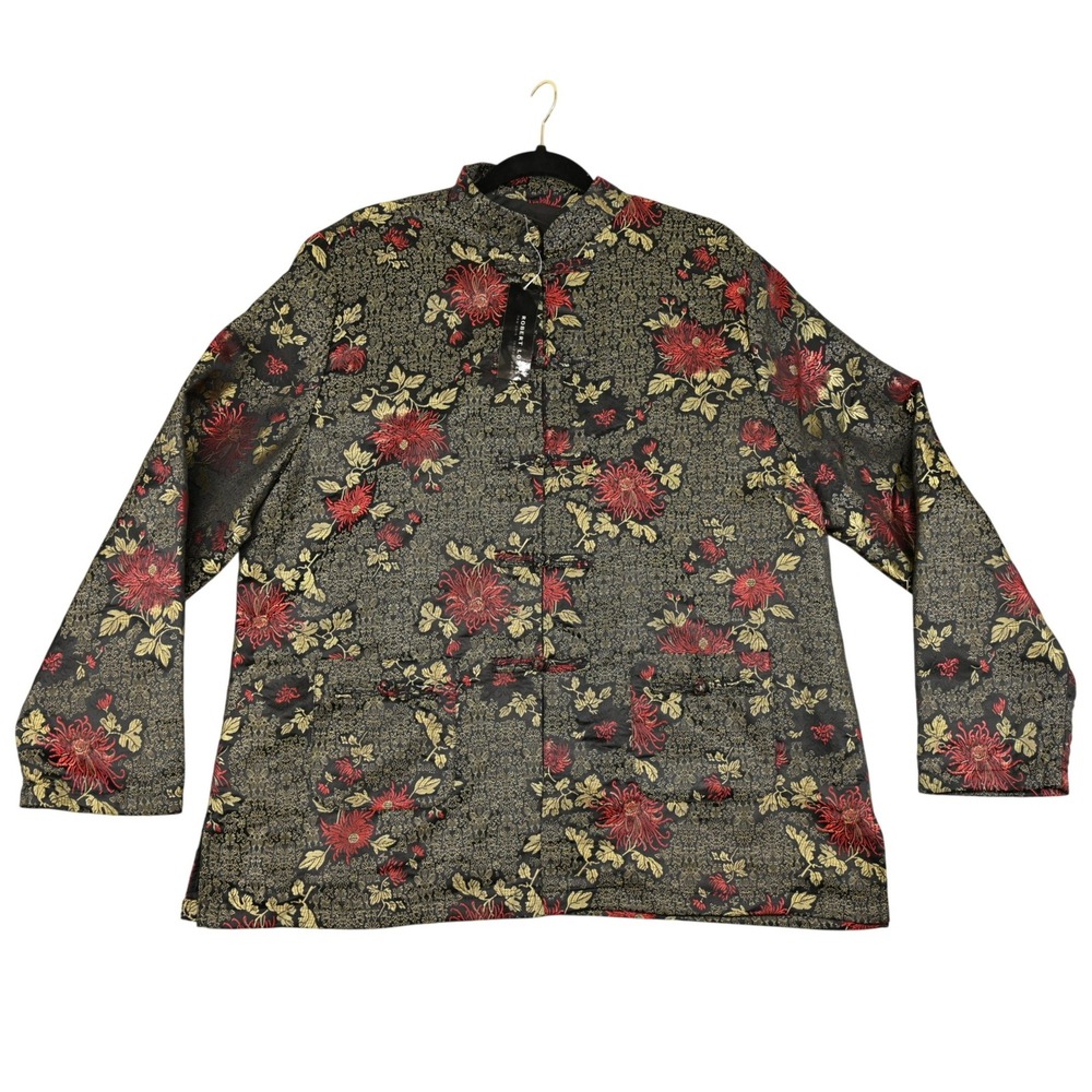 NWT Silk Blend Brocade Tang Jacket XL Whimsigoth Chinoiserie Maximalist Festival